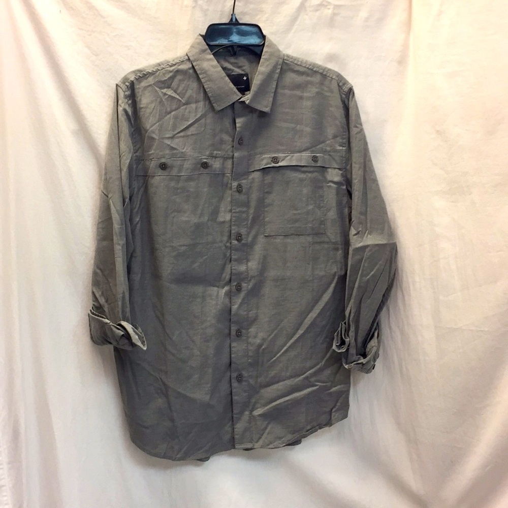 Tavik Modern Beach Culture Men’s Gray Button Up